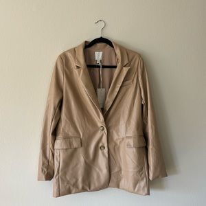 Joie Faux Leather Blazer